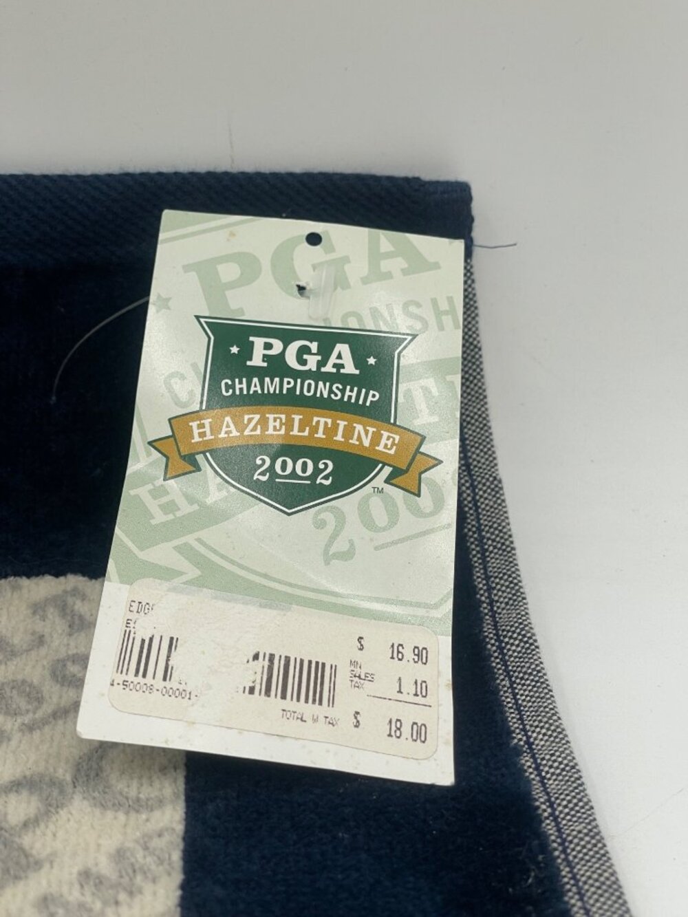 PGA Championship 2002 Hazeltine Golf Towel By Devant - Navy & Beige 25" x 16" - Picture 8 of 8